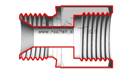 HIDRAULIČNI ADAPTER MUŠKI-ŽENSKI 18X1.5-1/2