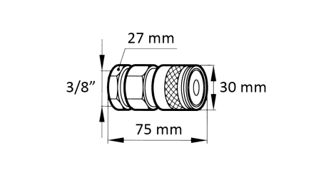 BRZA SPOJKA BAGER FFH ŽENSKA 3/8