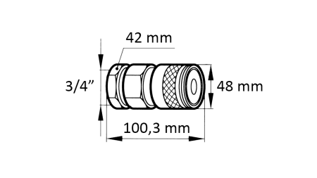 BRZA SPOJKA BAGER FFH ŽENSKA 3/4