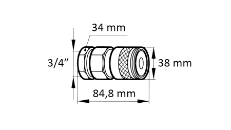 BRZA SPOJKA BAGER FFH ŽENSKA 3/4 38mm