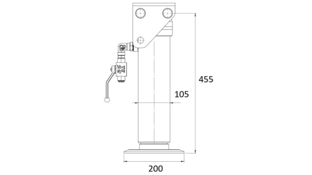HIDRAULIČNA NOGA JEDNOSMJERNA 300mm - 5.000kg