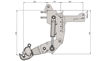 UNIVERZALNI KIT PREDNJA ČELNA HIDRAULIKA CAT. 1 - PROFI AUTOMATIC ZA TRAKTOR 800 KG (RAL PO VAŠEM IZBORU)