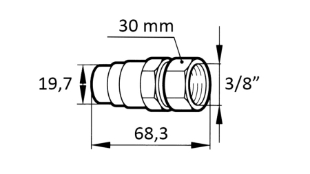 BRZA SPOJKA BAGER FFH MUŠKA 3/8