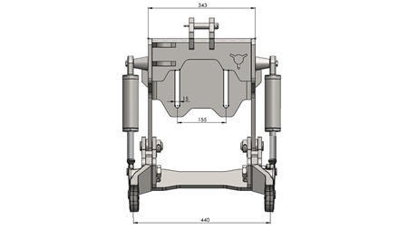 UNIVERZALNI KIT PREDNJA ČELNA HIDRAULIKA CAT. 1 - PROFI STANDARD ZA TRAKTOR 800 KG (RAL PO VAŠEM IZBORU)