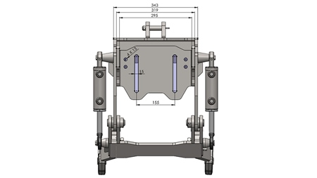 UNIVERZALNI KIT PREDNJA ČELNA HIDRAULIKA CAT. 1 - PROFI STANDARD ZA TRAKTOR 800 KG (RAL PO VAŠEM IZBORU)
