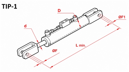 HIDRAULIČNA DIZAJUČA POTEZNICA - CASE-IH 80/40min.610 tip (1) fi 19/16