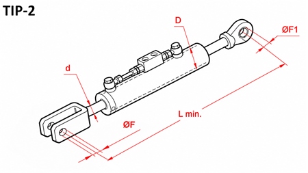 HIDRAULIČNA DIZAJUČA POTEZNICA - CASE-IH 80/40min.550 tip (2) fi 25/25
