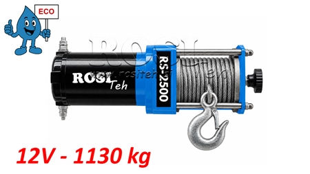 12 V ELEKTRIČNO VITLO RS-2500 - 1130 kg - ECO