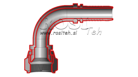 HIDRAULIČNI PRIKLJUČAK DKJ JIC74° ŽENSKI KOLJENO 90° DN8-1/2-20
