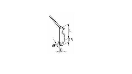 SIGURNOSNI KLIZAK 25mm L130 -DIMENZIJE 