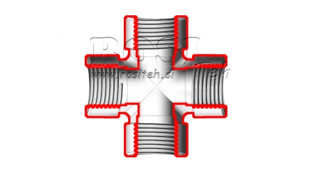 HIDRAULIČNI KRIŽNI SPOJ S UNUTARNJIM NAVOJEM BSP 1