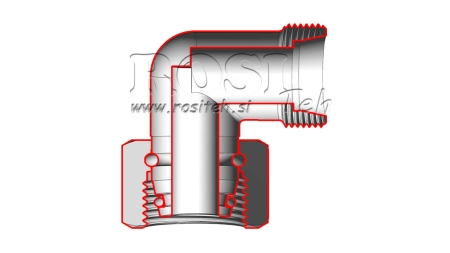 HIDRAULIČNI KOLJENO 90° S-12 S OKRETNOM MATICOM M20X1,5