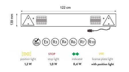 KOMPLET LED SVJETLA ZA PRIKOLICE 12/24V