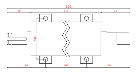 OSOVINA ZA CIRKULAR LIJEVANOŽELJEZNA 300MM (DESNI NAVOJ)
