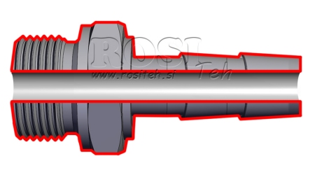 HIDRAULIČNI PRIKLJUČAK MUŠKI 1/2 ZA GUMENO CRIJEVO FI 15-16
