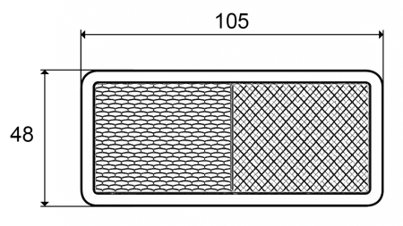 REFLEKTIRAJUČI PRAVOKOTNIK CRVENI 105x48 (10kom)