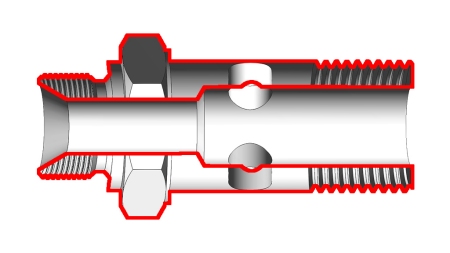 HIDRAULIČNI BANJO VIJAK BSP 1/2 S PRODUŽENIM NAVOJEM BSP 3/8