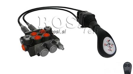 JOYSTICK 2x GUMB S POLUGOM 2.5 m I HIDRAULIČNIM VENTILOM 2xP40 l.
