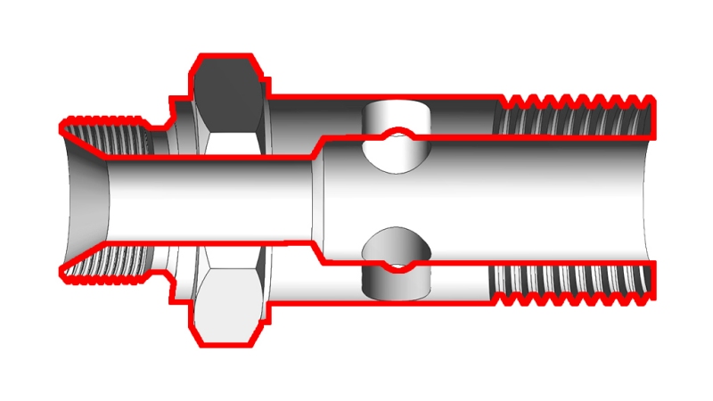 HIDRAULIČNI BANJO VIJAK BSP 1/2 S PRODUŽENIM NAVOJEM BSP 3/8