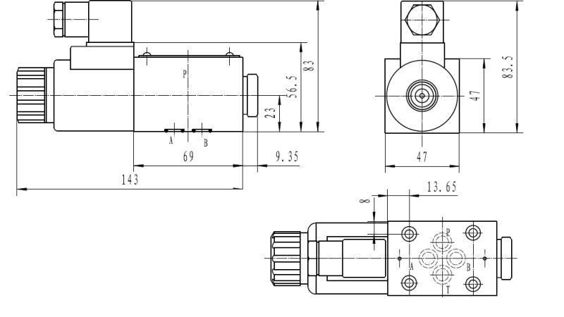 CETOP 3_1 DIMENZIJE COIL 1A