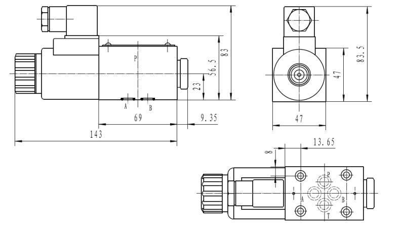 CETOP 3_1 COIL DIMENZIJE- 51B