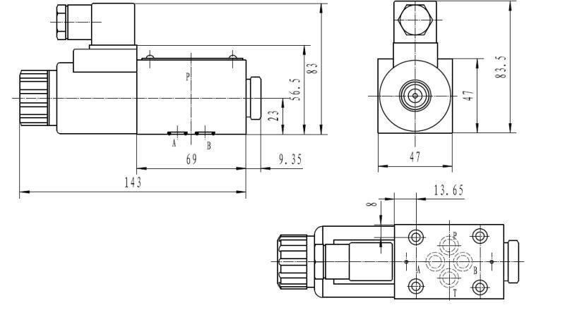 CETOP 3_1 DIMENZIJE COIL 6A