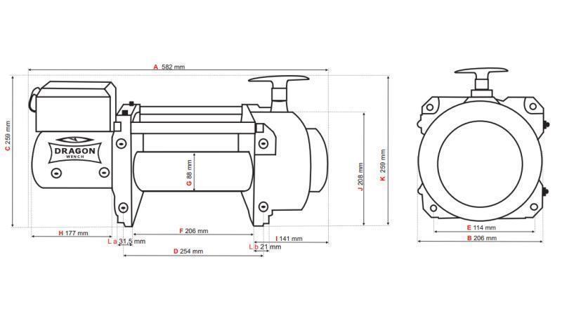 24 V ELEKTRIČNI VINČ DWT 18000 HD - 8165 kg