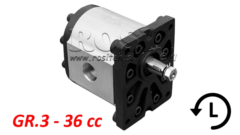 HYDRAULISK PUMPE GR.3 36 CC VENSTRE - GJENGA