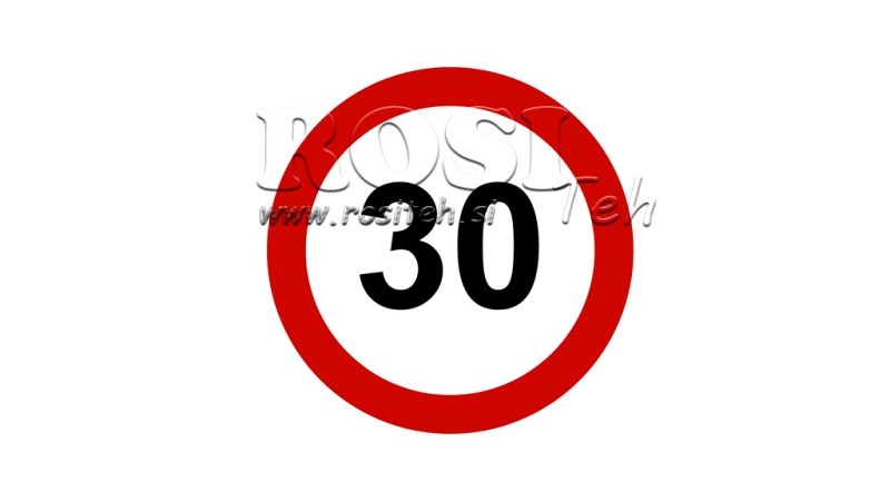 NALJEPNICA OGRANIČENJA BRZINE 30KM/H