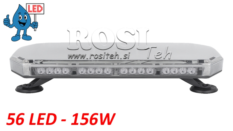 LED MAGNETNO STROBSKOPSKO ROTACIJSKO SVJETLO 56 LED 156W 12V-24V