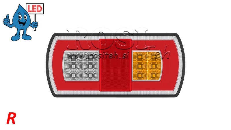 LED STRAŽNJE SVJETLO KOMBINIRANO 12/24V DESNO