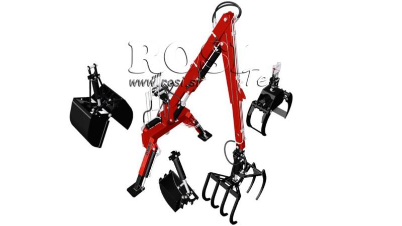 CARICATORE IDRAULICO PER TRACTOR CON FORCHE HUT 5m (7 SEZIONE)
