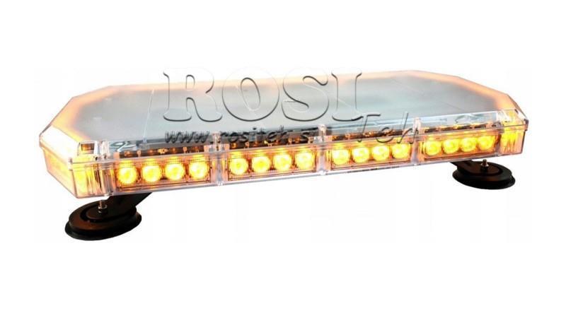 LED MÁGNESES STROBOSZKÓP FORGÓ FÉNY 56 LED 156W 12V-24V