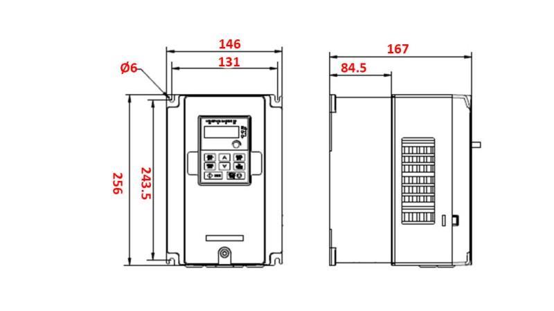 CONVERTITORE DI FREQUENZA-INVERTER 3Fase 4kW GD20-004G-4-EU