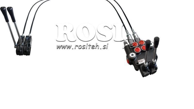 JOYSTICK DOPPIO MANICO 3 m VALVOLA IDRAULICA 2xP80 litri