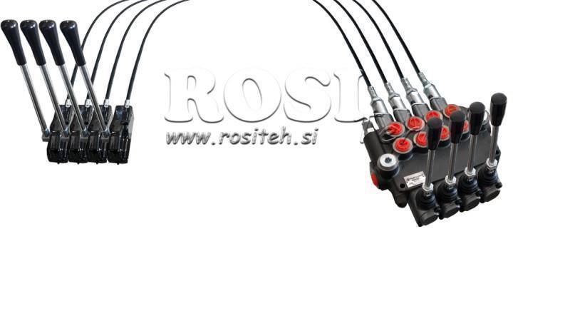 JOYSTICK DOPPIO MANICO 2 m VALVOLA IDRAULICA 4xP80 litri