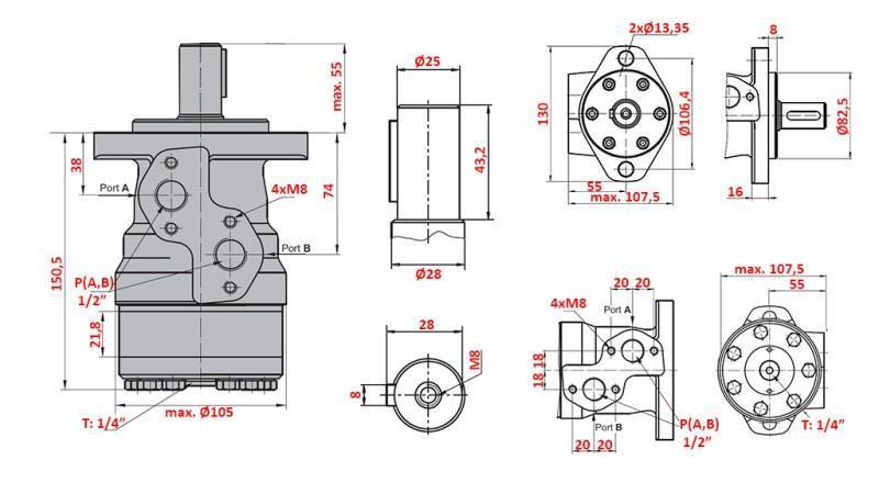 HIDRAULSKI MOTOR MR 125