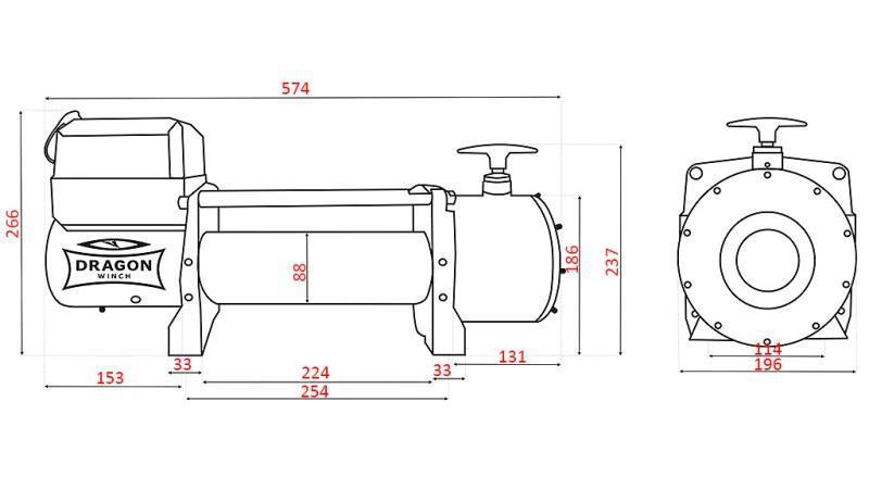 24 V ELEKTRICKÝ VÁLEC DWT 16000 HD - 7257 KG
