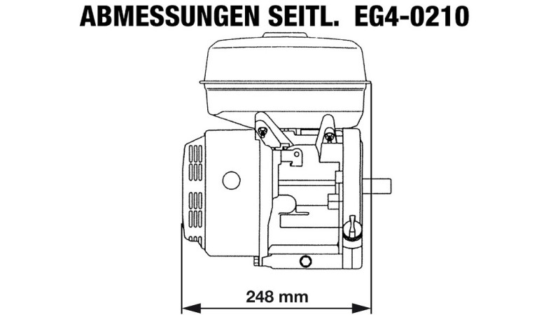 silnik benzynowy EG4-200cc-5.10kW-3,600 RPM-H-KW20x53-ręczny start