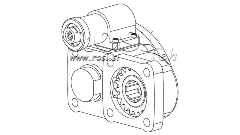 UTGANG FOR HYDRAULIKKPUMPE - VOLVO R5-2