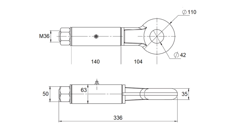 OTÁČECÍ TAŽNÝ KLOBOUK FI42 106kN (E13 certifikát)