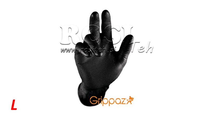 GUANTI IN NITRILE GRIPPAZ NERO 50/1 - L