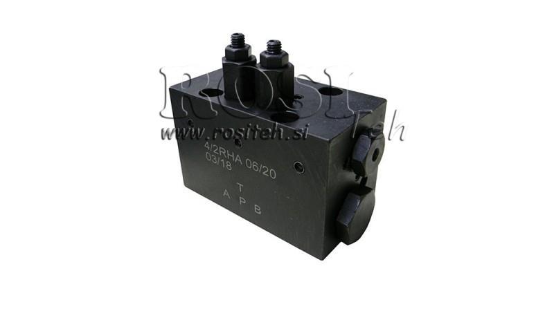 HYDRAULISK VENTIL ROTERENDE MEKANISK FOR HLEVSKE BØRSTE CETOP3 4/2 RHA