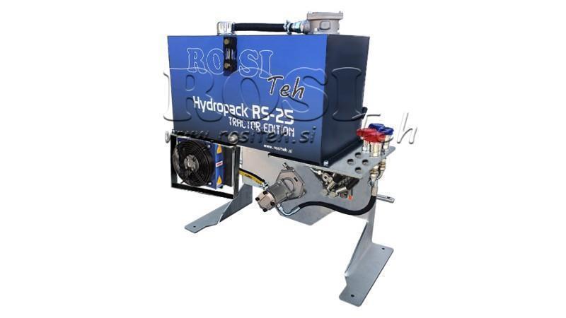 AGGREGATO IDRAULICO PER TRACTOR CAPACITÀ 100lit FLUSSO 53lit/min 2XP80 - CON RADIATORE D'OLIO