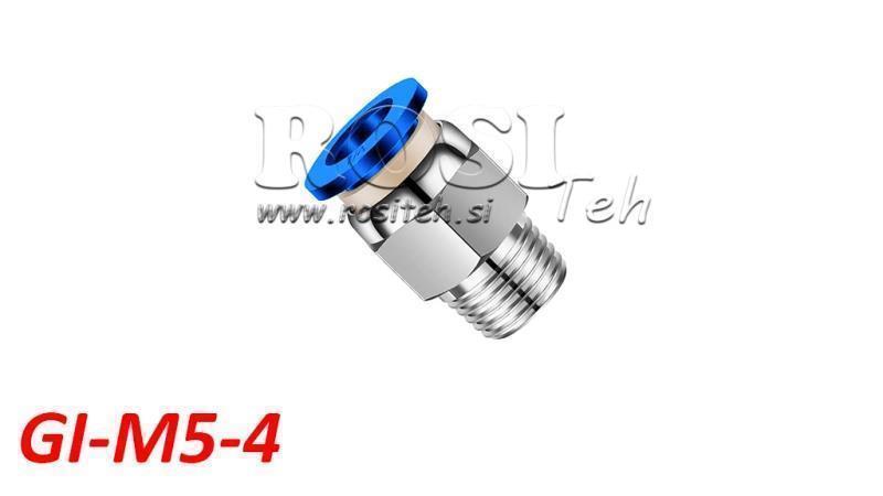 PNEUMATSKI PLUG RAVNI SPOJNIK TPA S NITI GI-M5-4