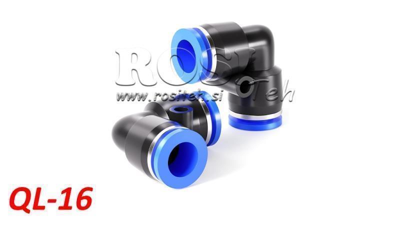 CONECTOR ANGULAR DE ENCHUFE NEUMÁTICO TPA SIN ROSCA QL-16