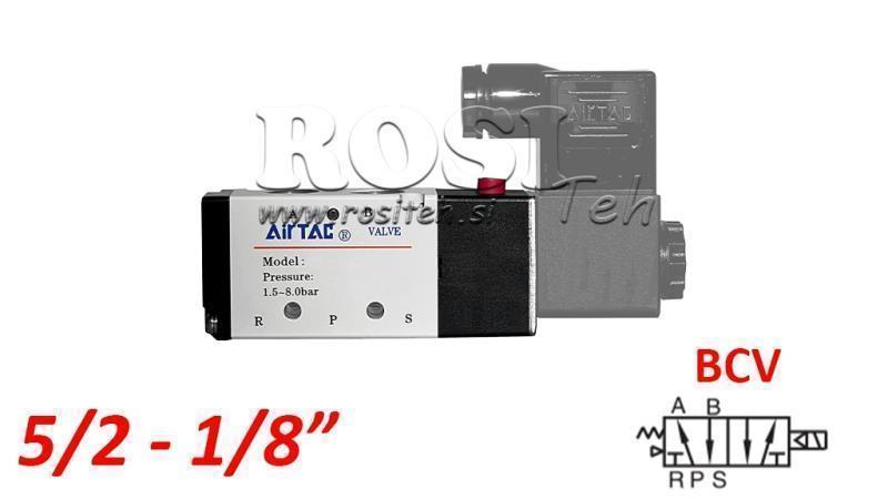 PNEVMATSKI ELEKTRO VENTIL 5/2 MONOSTABILEN 1/8 PRT-0552-BCV
