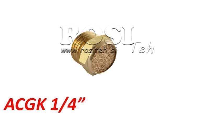 PNEUMATISCHER SCHALLDÄMPFER AUS BRASS ACGK 014 NIEDRIG