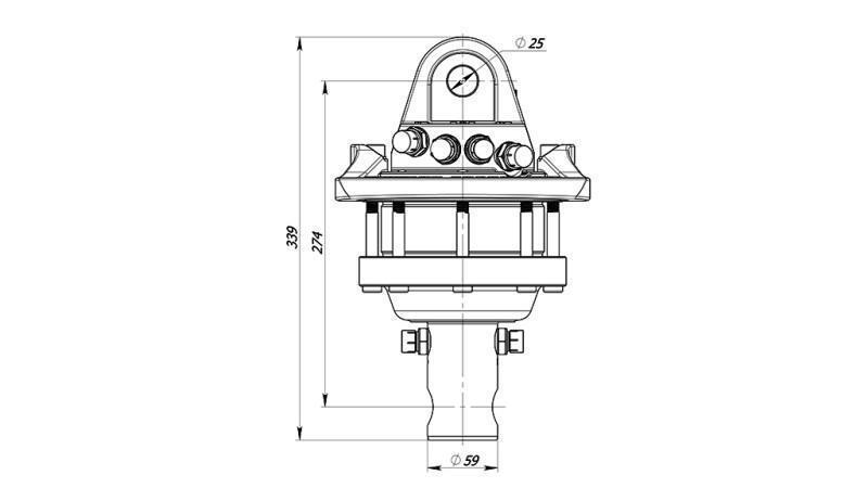 HYDRAULICKÝ ROTÁTOR 4500/2500 KG S NÁPRAVOU