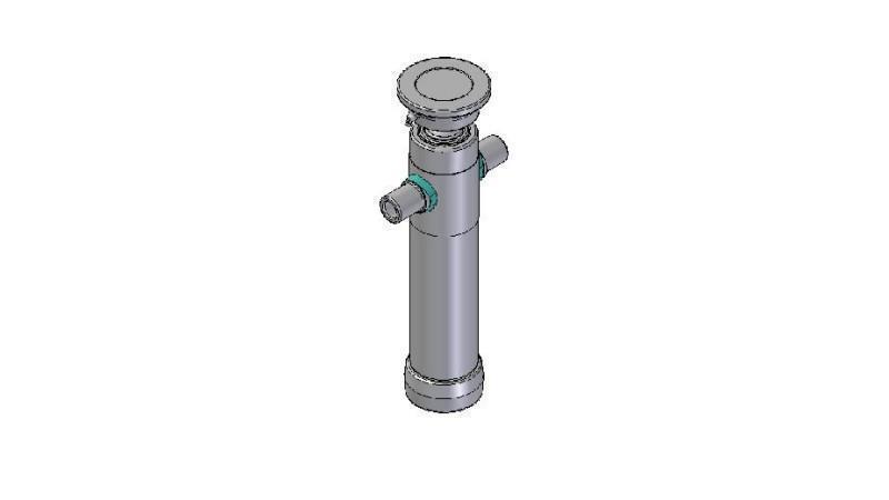 2022S - TELESCOPISK Sylinder STANDARD/KULE 2 TRINN SLAG 595 DIAMETER 80